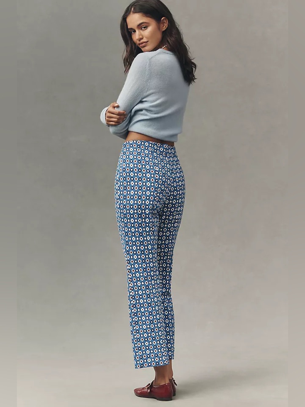 Anthropologie Maeve The Poppy Kick Flare Pull-On Pants, Size L - Picture 4 of 14